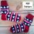 Stars and stripes sock knitting pattern, 4th of july knit pattern