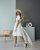 Alice in Wonderland Cocktail white dress. Babydoll wedding dress