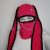 Goth bunny balaclava with ears Red black goth bunny hat