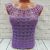 Lilac top crocheted, circular yoke top, halter top crocheted