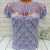 Lilac blouse boho crocheted, Openwork Blouse, lace blouse