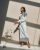Slit skirt pencil boat neck dress, 50s wedding midi dress.