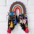 Colorful wall decor, Rainbow with evil eye, hamsa, elephant charm