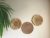 Wall wicker plates with raffia -Handmade hanging plates boho
