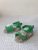 Green sandals for a newborn girl for 0-3 months (9cm)