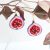 Cute fig earrings, embroidered fruit earrings