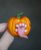 Pumpkin Brooch. Toothy pumpkin.