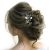 Bridal hair pin with brass leaves Small wedding hair piece