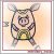 Machine embroidery design for child Cheerful pig 2.