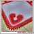 In the hoop embroidery doily with elements heart FSL.