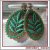 ITH embroidery design FSL earrings or pendant with leaves.