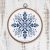 Round Flowers Ornament 2 Cross Stitch Pillow