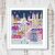 Cross Stitch Purple Fairytale Town Winter Sampler