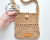 Jute bag crochet pattern, mini bag pattern