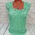 Crochet top mint, lace top, cotton top, crochet blouse