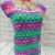 Striped top, Bright top, Summer top, Color top, lace top