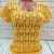 Yellow Cotton Crocheted Top, summer top, crochet blouse