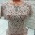 Beige crocheted top, sexy top, openwork blouse, elegant top
