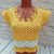 Yellow Summer Top, Cotton Top, Openwork Blouse, lace top