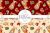 Seamless patterns. Christmas gingerbread gnomes & Gingerbread Man