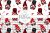 Seamless patterns. Christmas gnomes. Happy holidays. Xmas clipart