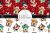 Cowboy print Gnomes Cute characters Digital paper seamless patterns