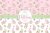 Gnomes with pink flowers. Mother’s Day seamless patterns.
