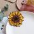 Sunflower brooch pin, handmade sunflower jewelry