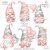 Watercolor Valentine’s Gnomes PNG clipart, love clipart