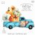 Watercolor Truck with Pumpkins fall clipart