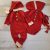 Christmas romper, Santa hat, Xmas outfit, red bonnnet. Newborn photo props