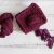 Maroon mohair bonnet, blanket and wrap. Newborn photo props