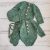 Green Soft newborn romper and bonnet. Newborn photo props