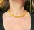 Yellow Baltic amber beads necklace choker jewelry women