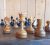 Antique Soviet chess set circa 1930s – old wooden chess
