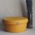 Yellow rope basket with classic lid for home decor