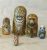 Nesting dolls national animals of BRICS countries wooden Russian matryoshka