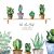 Watercolor cactus clipart, PNG cacti succulents in pots