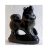 Vintage Soviet Porcelain Statuette Dog Husky. Gzhel Ceramics