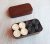 Old Soviet carbolite white black checkers set 1950s