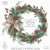 Merry Christmas Wreath Clip Art. Digital Clipart