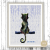 Cross Stitch Pattern Black Cat on a Branch Digital Pattern PDF 200
