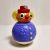 Vintage Soviet Musical Toy Clown.Russian Doll Roly Poly