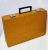 Vintage Yellow Business Briefcase. Retro Soviet diplomat bag