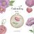 Watercolor embroidery clipart with round hoop and flowers