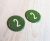 Green circle number plate 2 – round metal number sign vintage