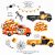 Happy Halloween truck, Candy Corn Clipart. Hand Painted Clipart.