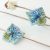 Hydrangea earrings, flower handmade earrings embroidery