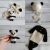 Panda newborn bonnet, stuffed toy, romper