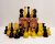 Soviet Amber chess pieces (Ambroide) in box.Antique Russian Chess